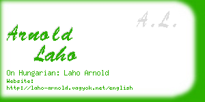 arnold laho business card